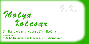 ibolya kolcsar business card